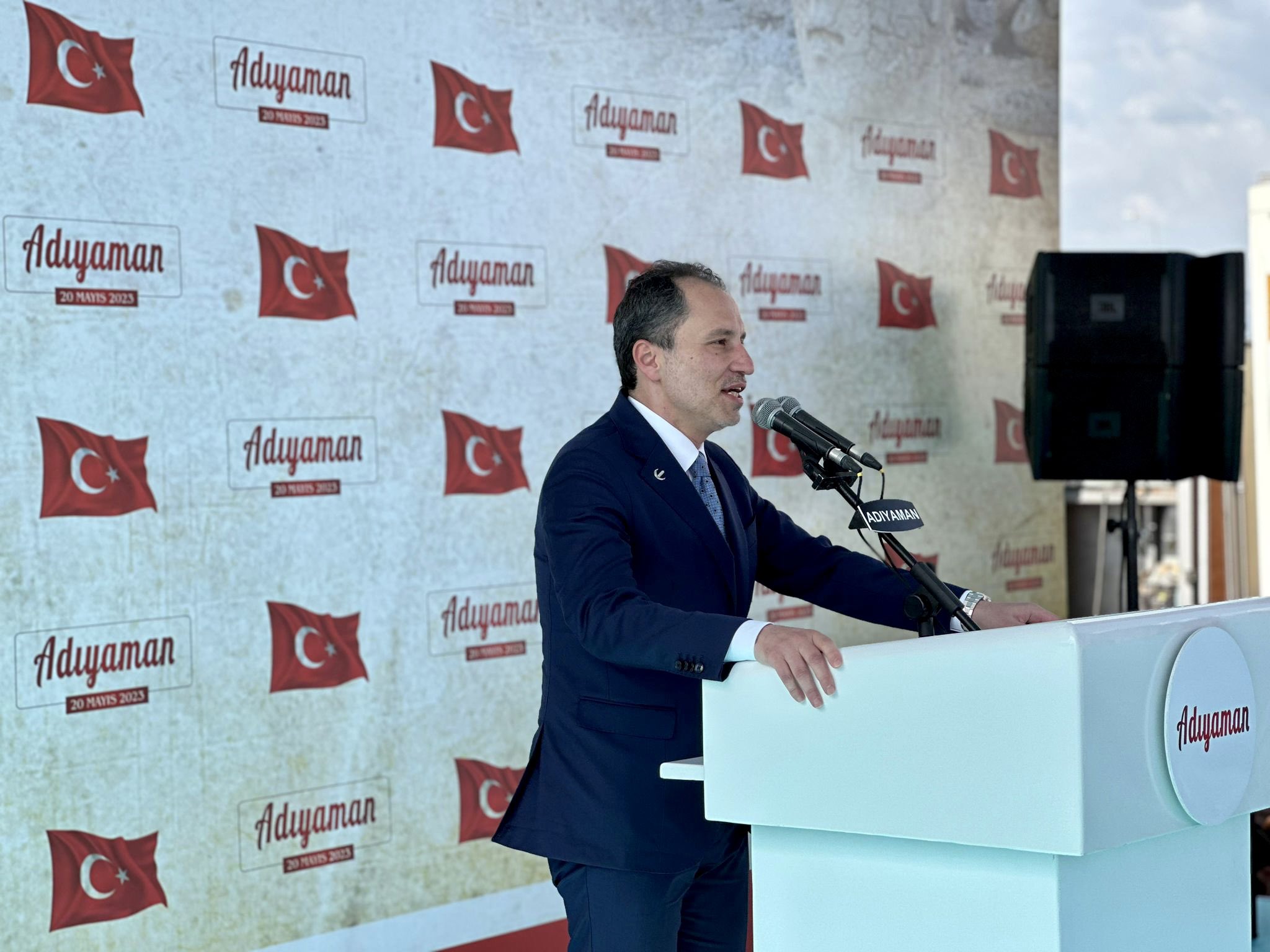 Fatih Erbakan Erdoğan ile birlikte katıldığı Adıyaman’daki konteyner kent açılışında konuştu!