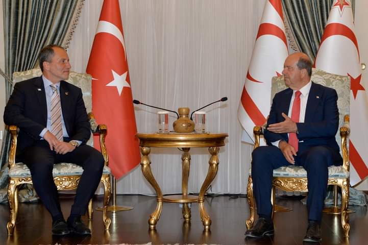 Dr. Fatih Erbakan, KKTC Cumhurbaşkanı Ersin Tatar ile görüştü