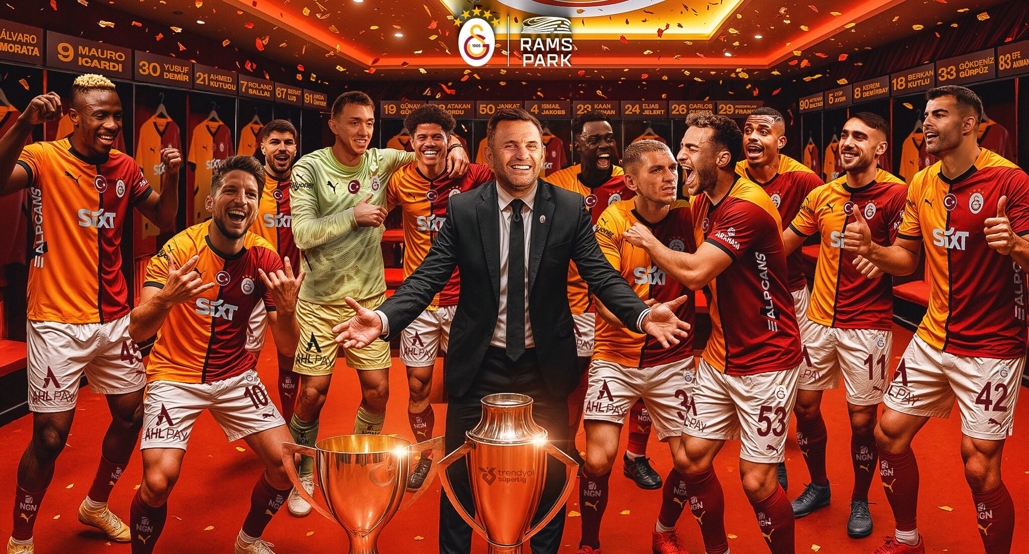 Galatasaray tarih yazdı: 25. şampiyonlukla 5. yıldız Aslan’ın!