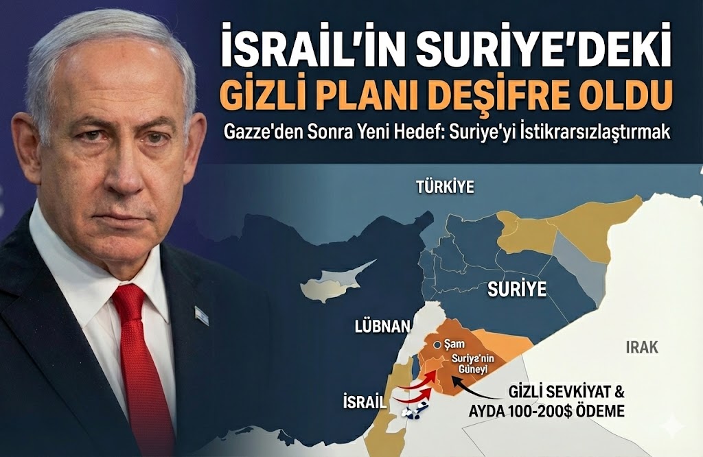 Soykırımcı İsrail’in gizli Suriye planı ifşa oldu