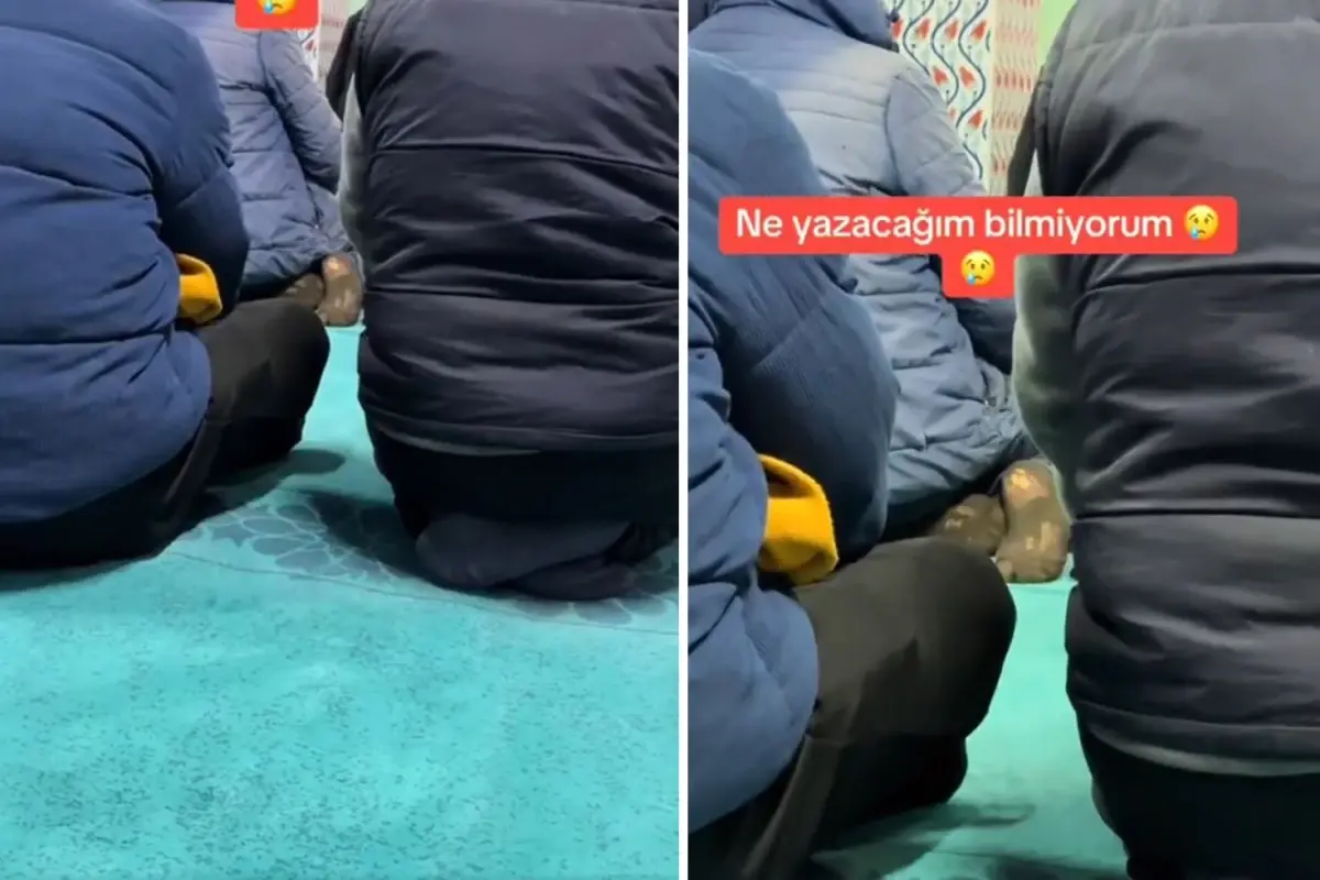 Vatandaş, camide çektiği görüntüyü “Ne yazacağımı bilmiyorum” notuyla paylaştı