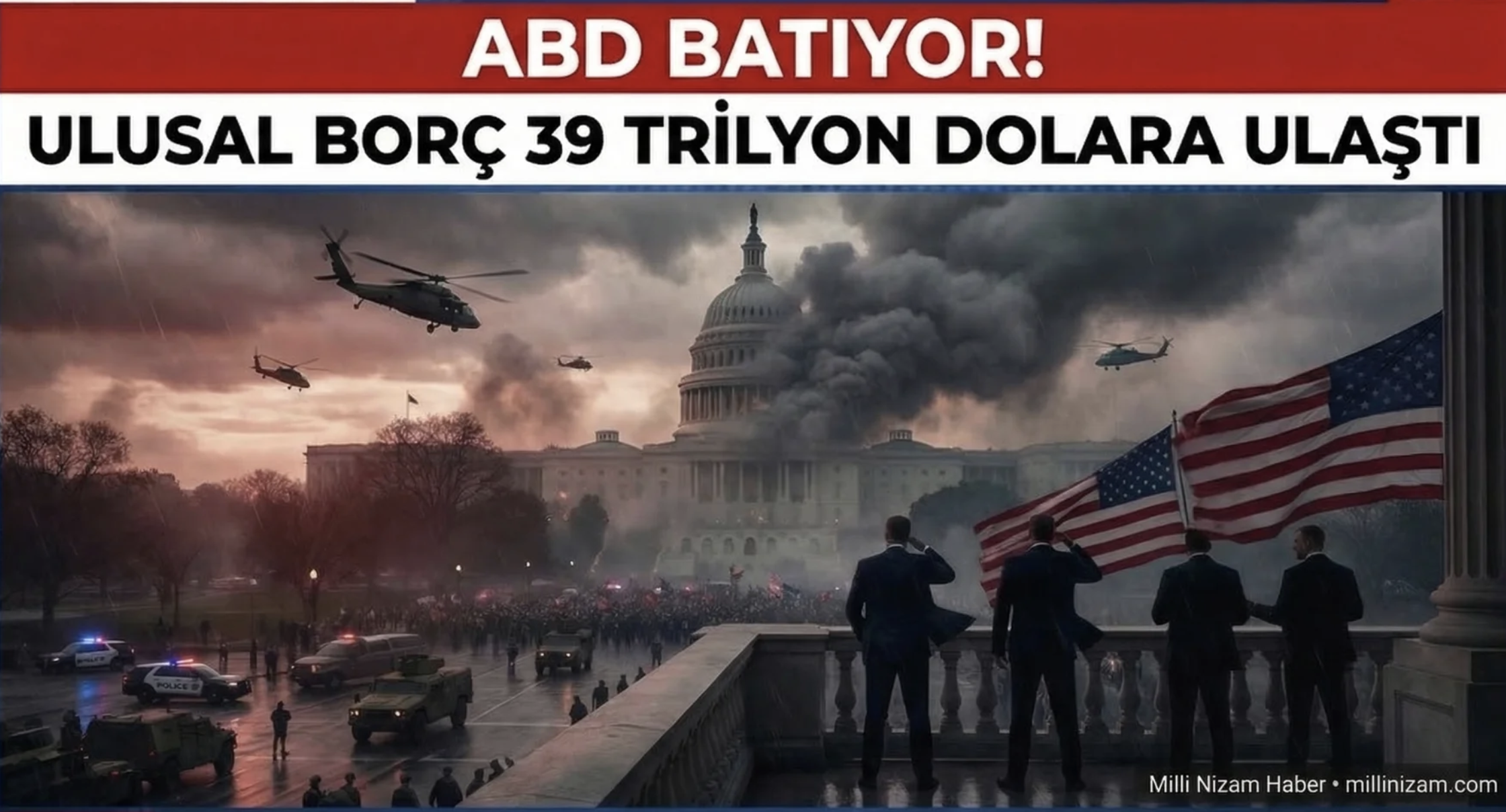 ABD batıyor! Tarihte bir ilk: Ulusal borç 39 trilyon dolara çıkarak rekor kırdı