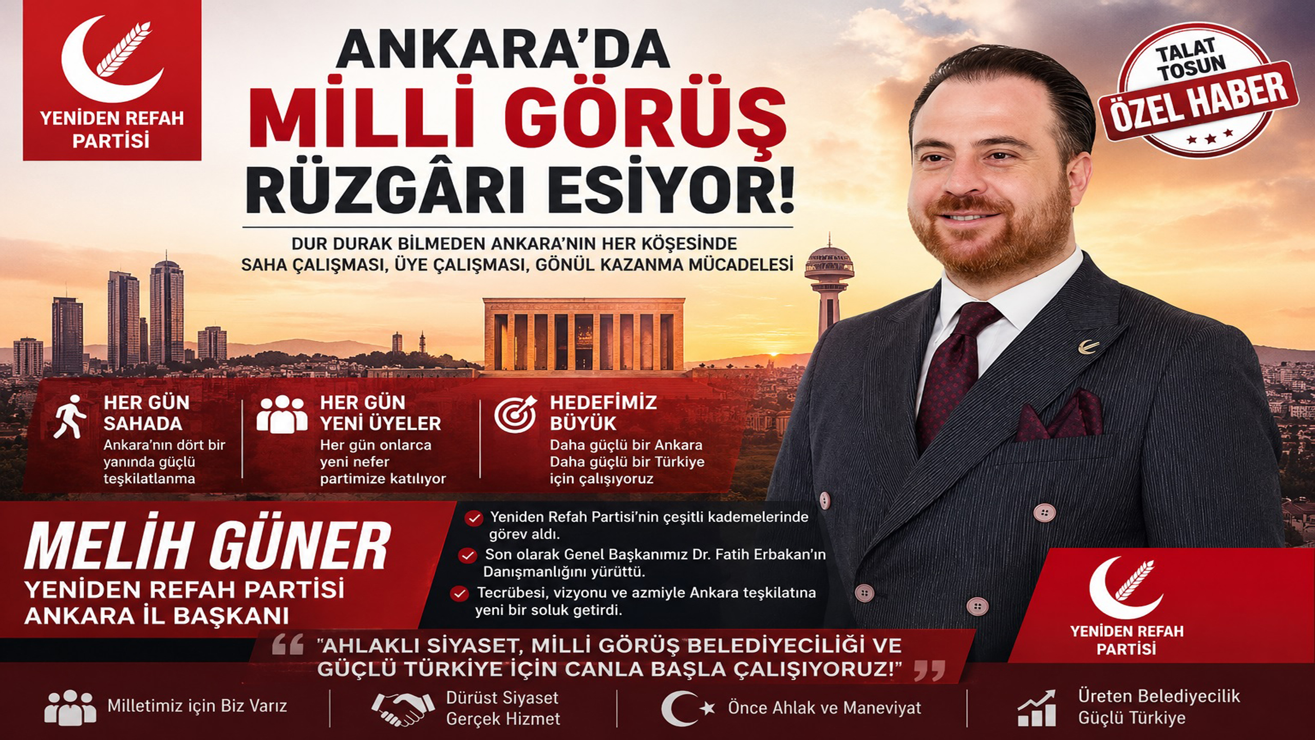 Ankara’da Milli Görüş Rüzgârı: Melih Güner Dur Durak Bilmiyor
