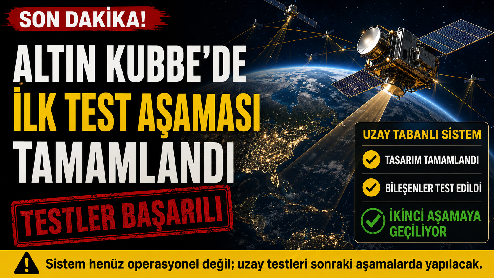 ABD, Altın Kubbe’nin uzay tabanlı sistemlerinde ilk test aşamasını tamamladı