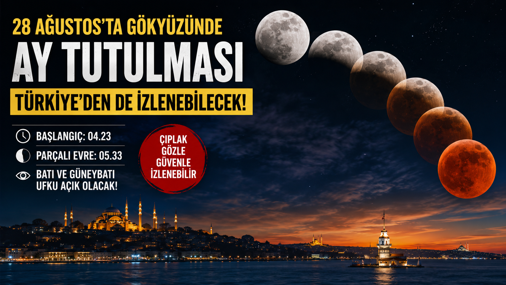 28 Ağustos’ta Gökyüzünde Ay Tutulması