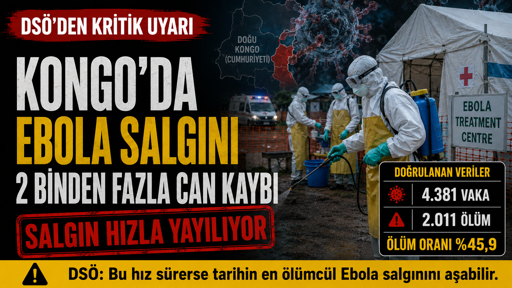 Kongo Demokratik Cumhuriyeti’nde Ebola alarmı: Can kaybı 2 bini aştı
