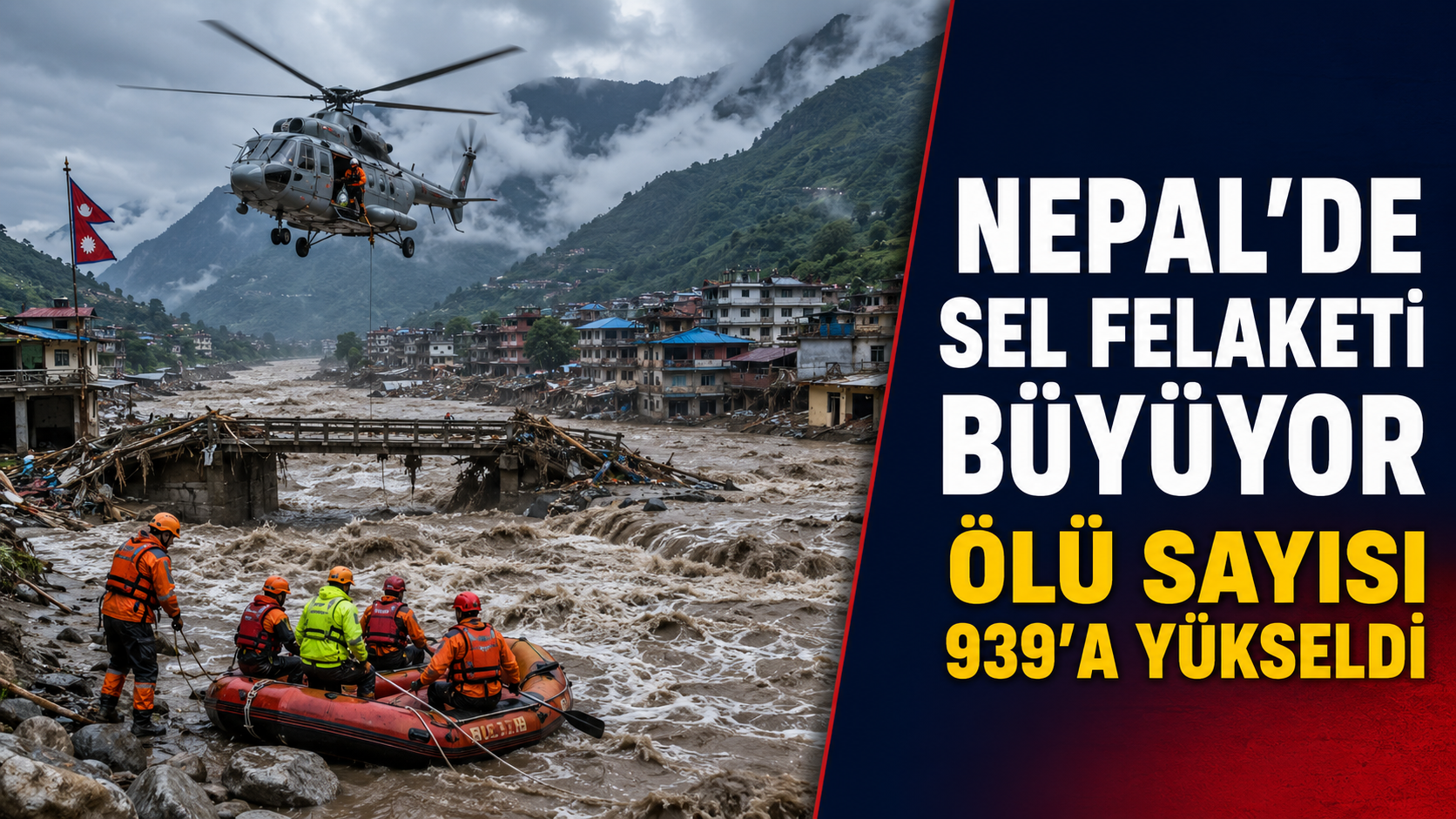 Nepal’de sel felaketi büyüyor