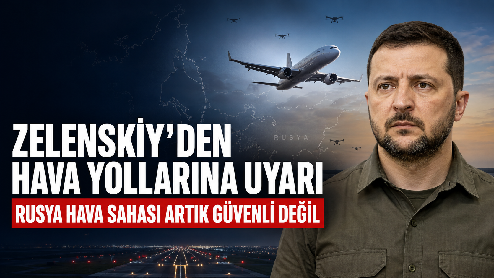 Zelenskiy hava yolu şirketlerini uyardı