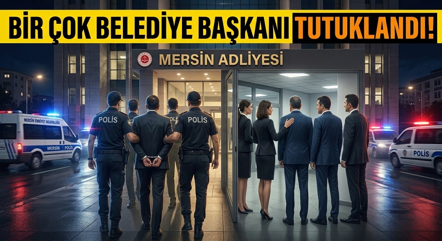 Mersin’de bir çok belediye başkanı tutuklandı!