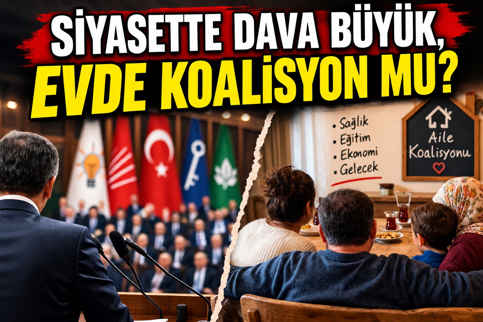 SİYASETTE DAVA BÜYÜK, EVDE KOALİSYON MU?